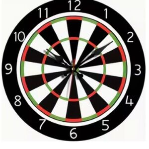 Dartboard Novelty Analog Wall Clock